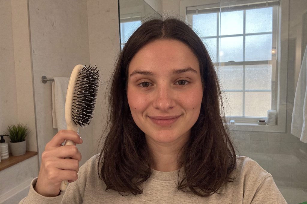 Month four. This was one brushing. I wish someone had shown me a photo like this with the caption "normal," so: normal.
